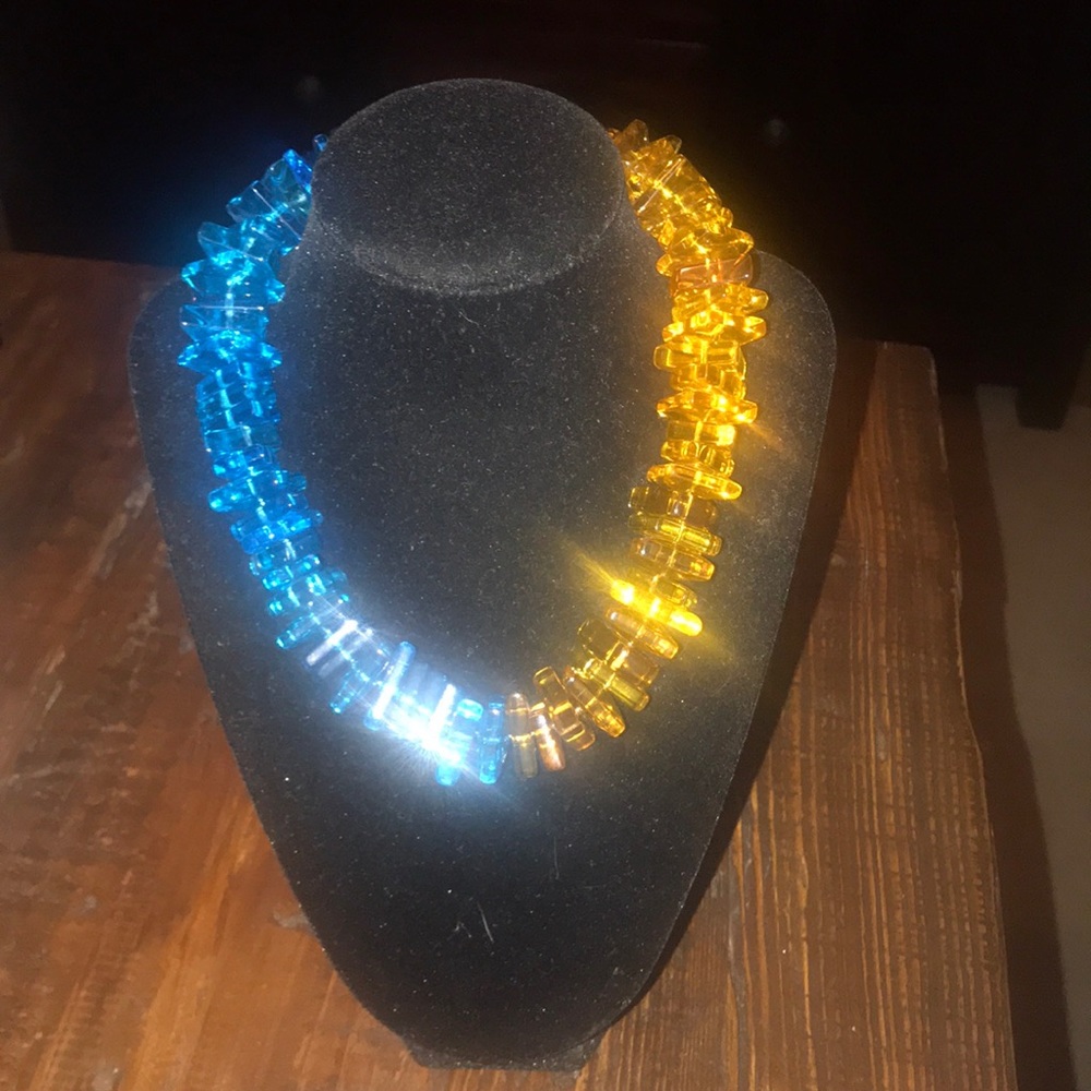 Turquoise and yellow necklace